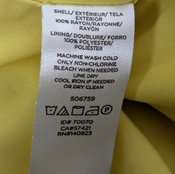 Loft Yellow Flower Dress Tunic 3/4 - Picture 4 of 4